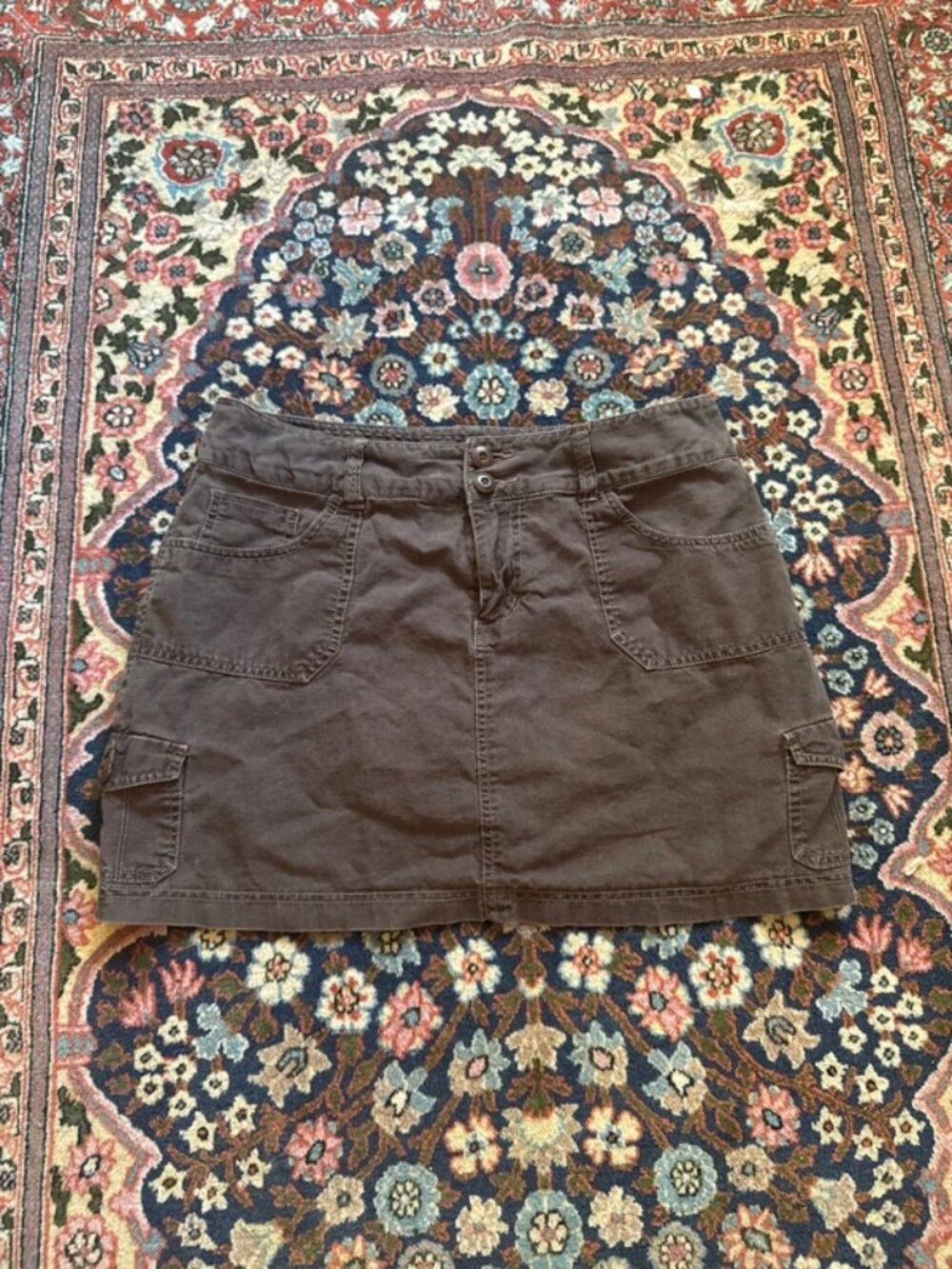 Brown mini skort